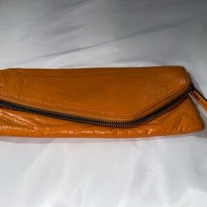 HOBO Tangerine Leather Wristlet